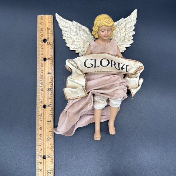 Kirkland Nativity Set Angel Replacement Gloria Figurine Pink Dress White Wings - Picture 8 of 8